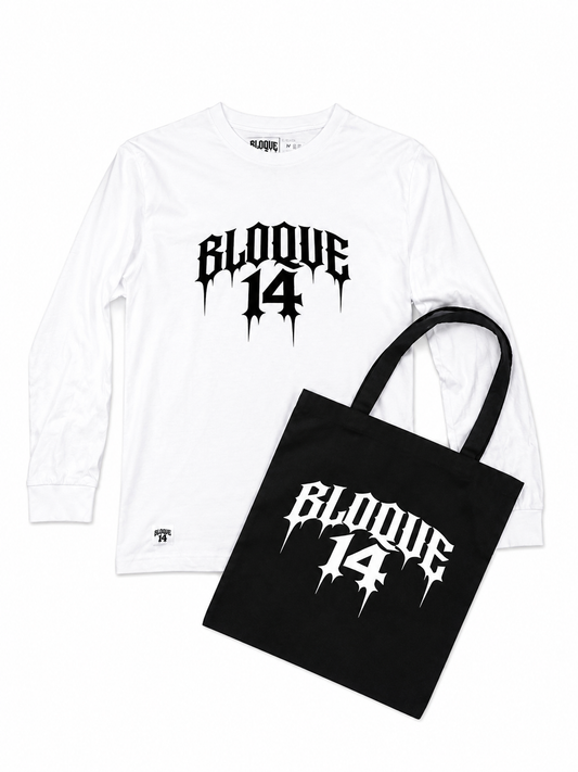 BLOQUE 14 LONG SLEEVE #2 TEE + TOTEBAG BLOQUE14
