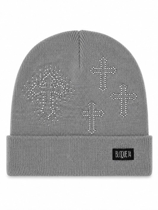 GORRO BEANIE CON CRUCES BRILLANTES – BLOQUE 14