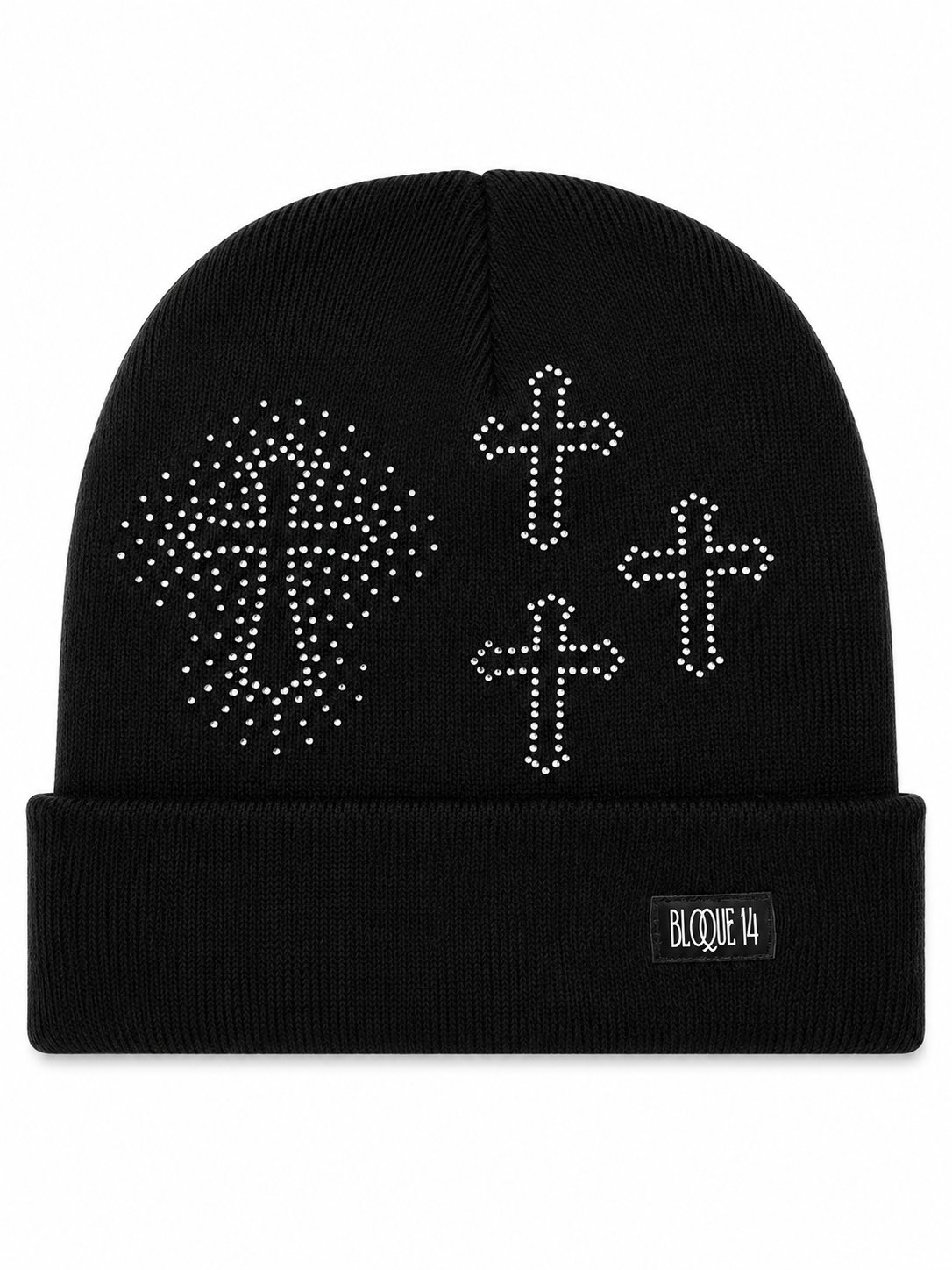 GORRO BEANIE CON CRUCES BRILLANTES – BLOQUE 14