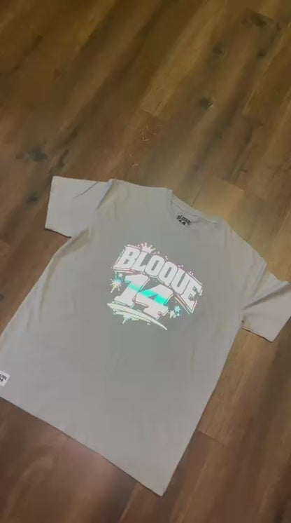 POLERA BLOQUE 14 HOLOGRAPHIC GRIS